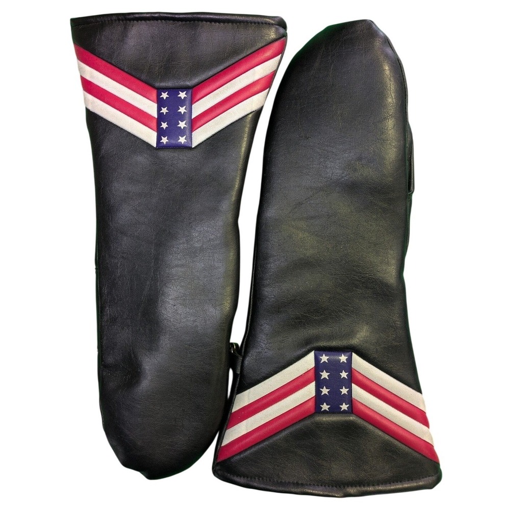 Vintage Avon Flag Vinyl Thermal Lined Snowmobile Winter Gloves Mittens Japan